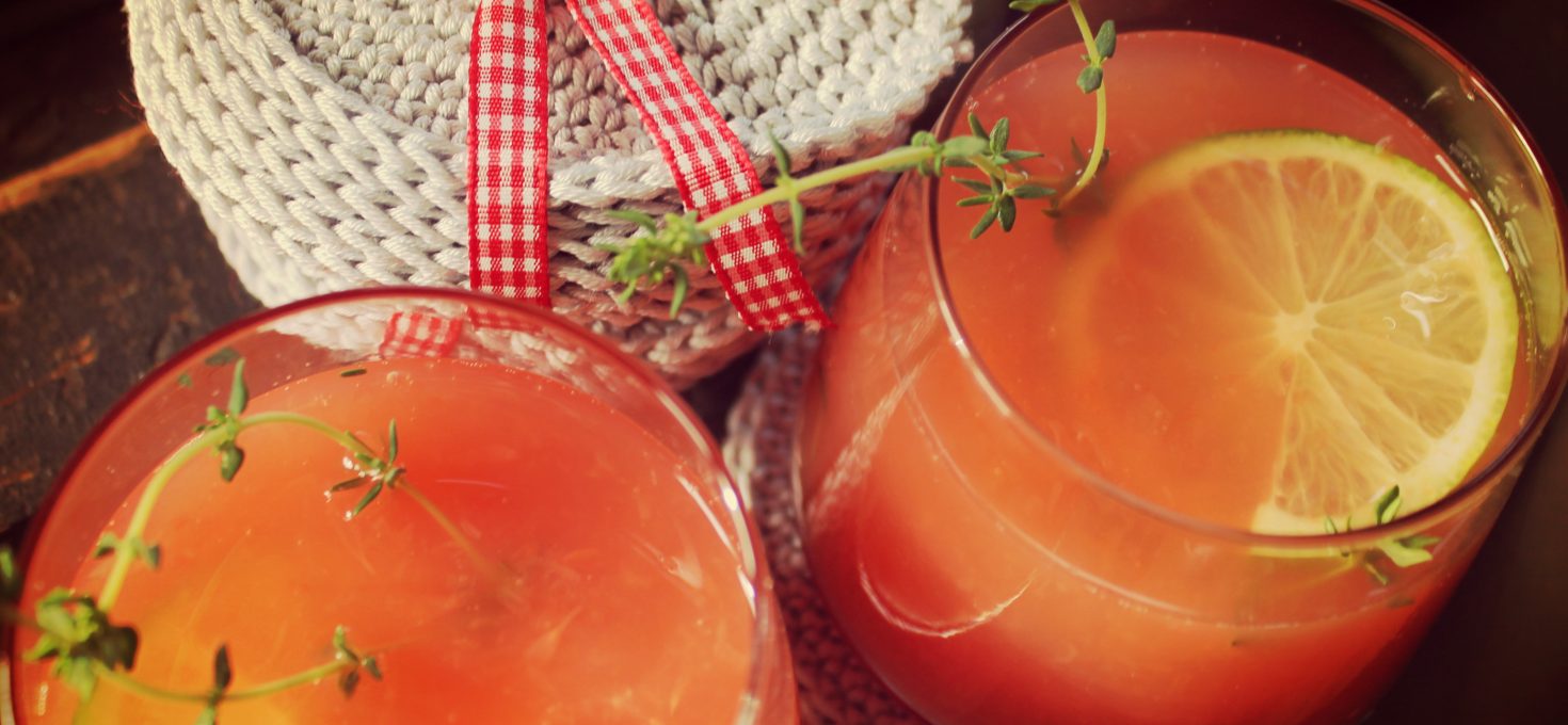 Grapefruit-Rhabarber-Cocktail