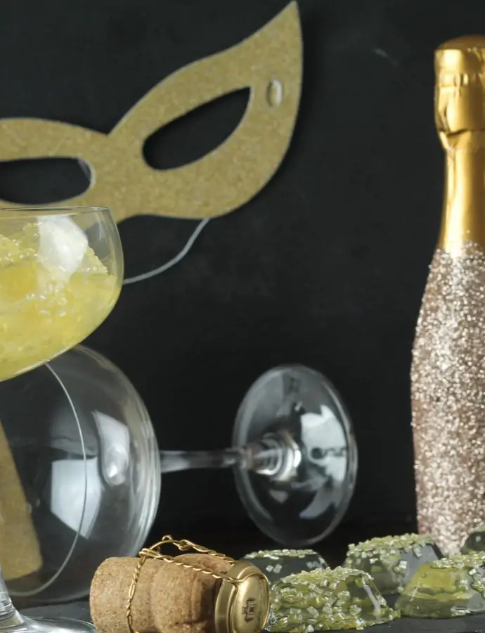 Champagner Jello Shots zu Silvester